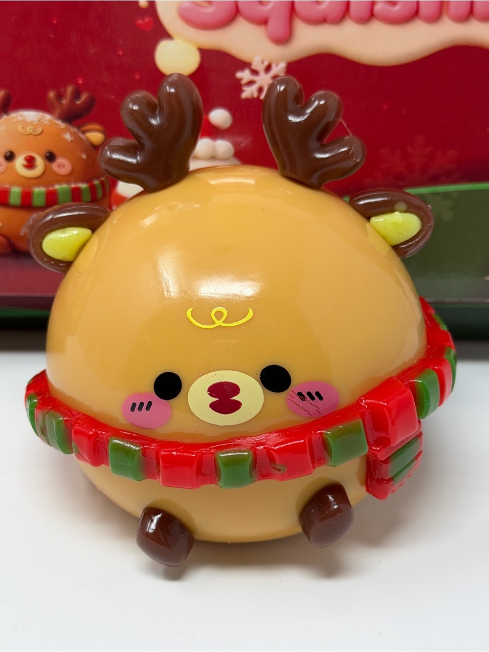 Christmas DIY Dress Up Reindeer Squishy Toy Smushers NEW IN BOX Cream